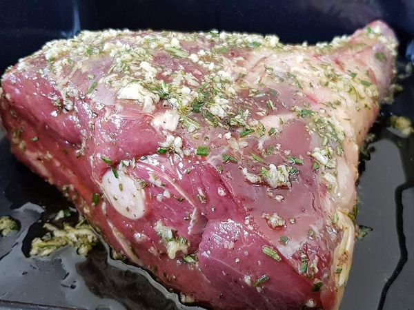 Gigot d'agneau cuit en basse température