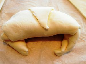 Croissants au jambon