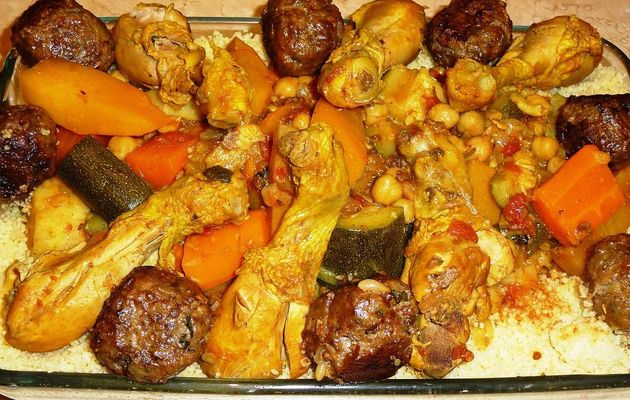 Couscous de boulettes d'agneau et légumes