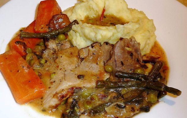 Rôti de porc et ses petits légumes