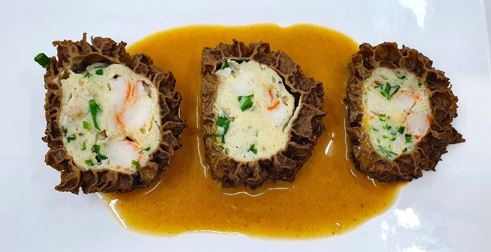 Morilles farcies en makis