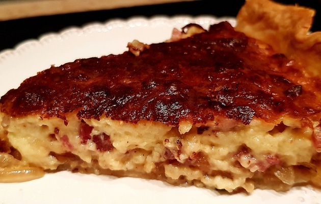 Ma quiche au fromage, oignons et lardons