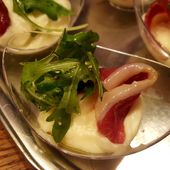 Verrines de purée de panais, magrets de canard fumés et roquette - Les recettes de Virginie