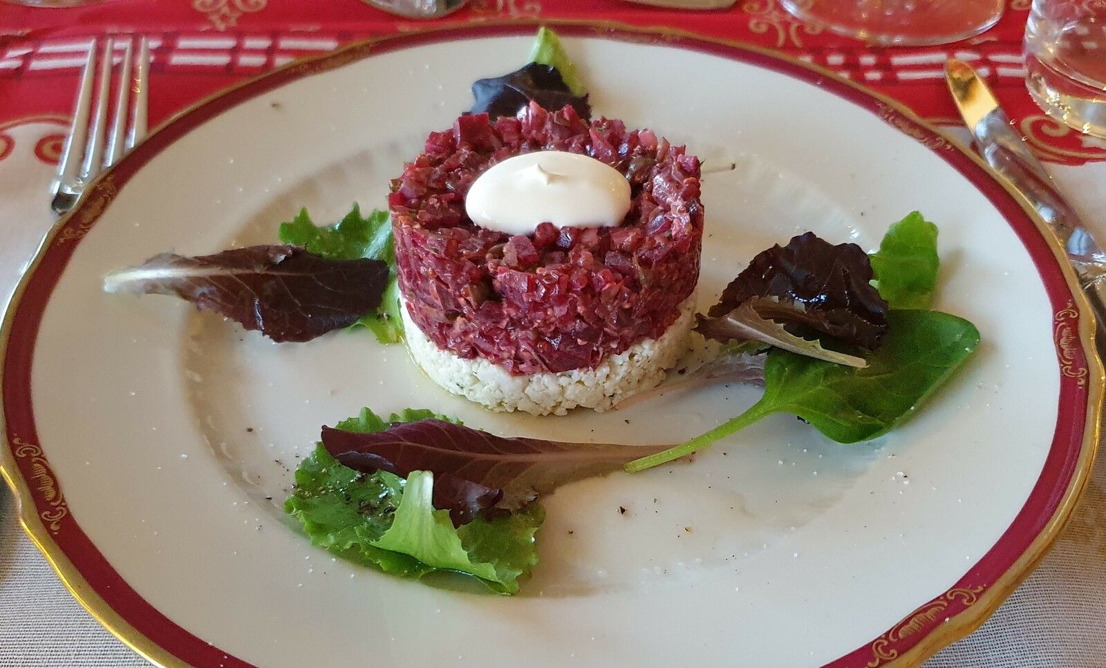 Tartare de betterave et sérac