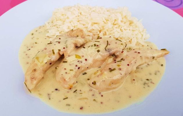 Filets de poulet sauce à la moutarde
