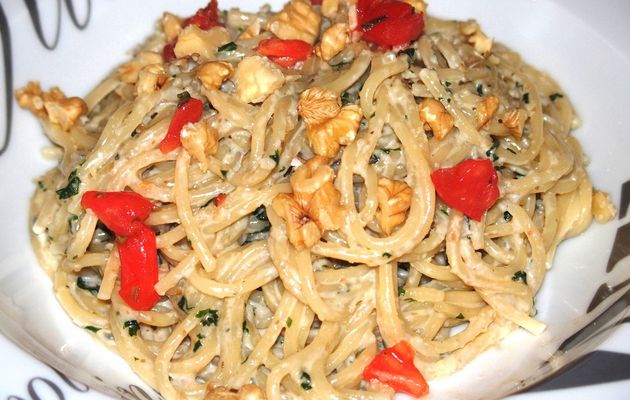 Pâtes sauce au Gorgonzola et noix
