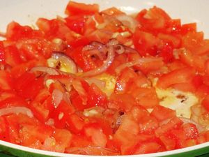 Salade tiède aux aubergines