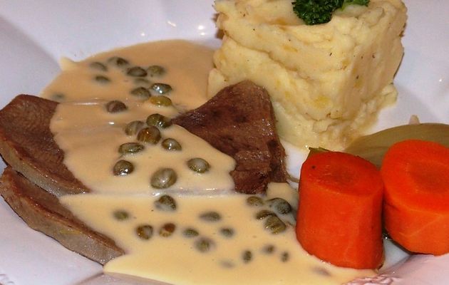 Langue de boeuf, sauce aux câpres